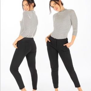 Betabrand Skinny-Leg Cigarette Dress Pant Yoga Pants (Black)